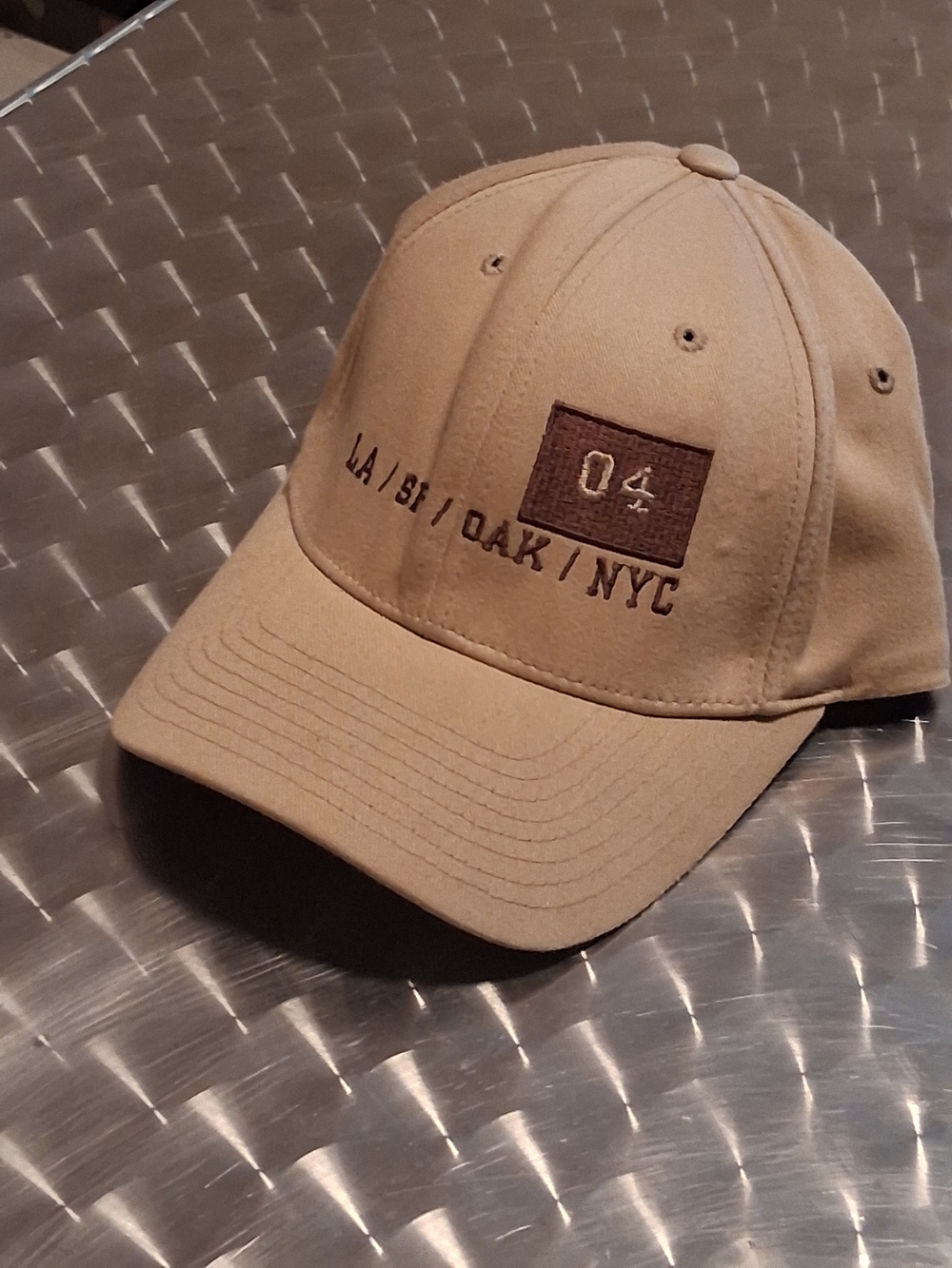 Foursquare 04 Embroidered Tan Baseball Cap